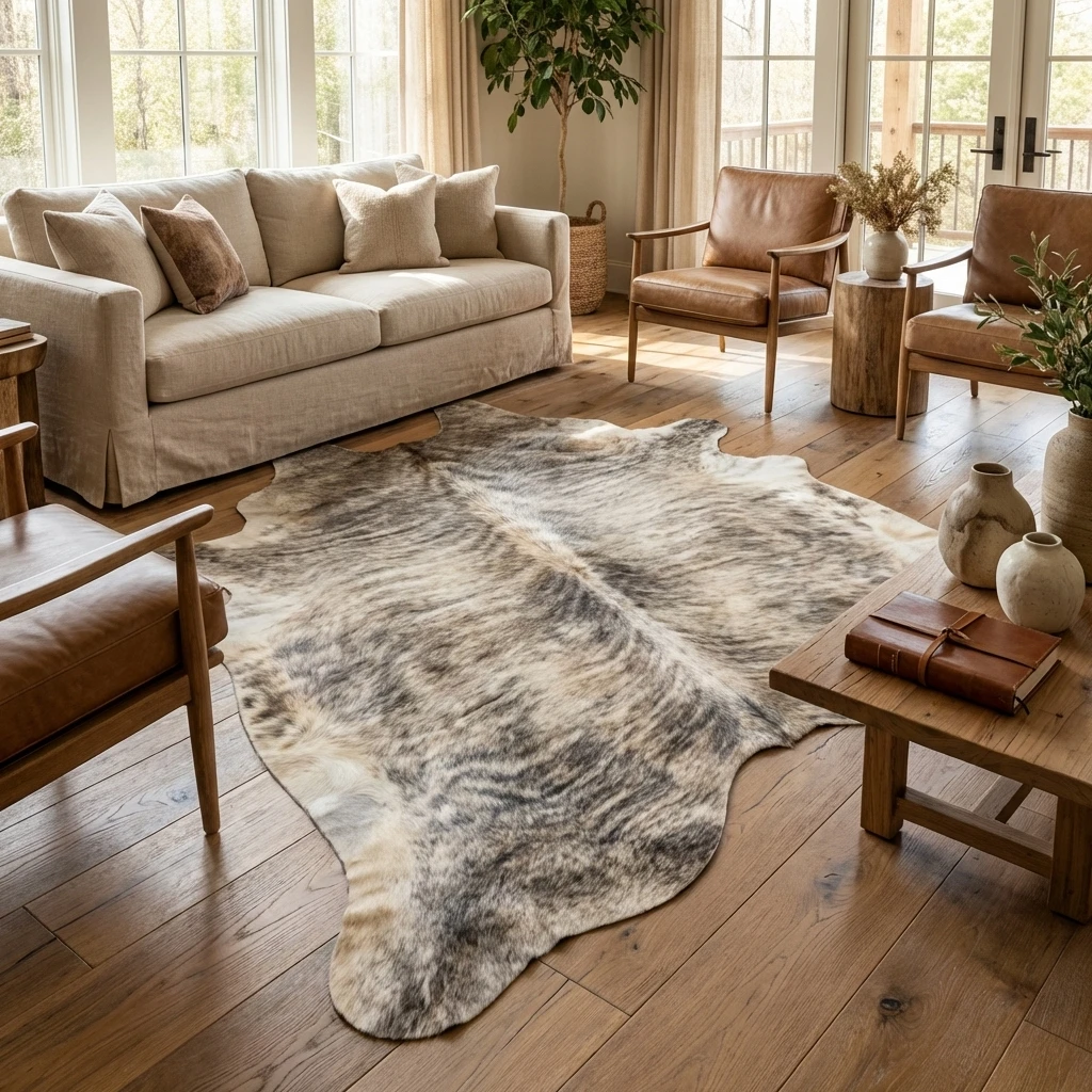 Brindle Cowhide Rug alternate